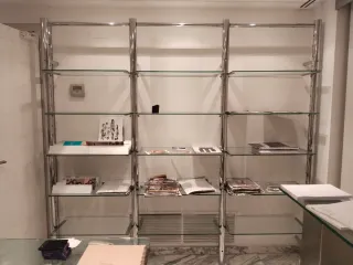 Estanterías cromadas GRAN DISEÑO, cristal