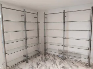 Estanterías cromadas GRAN DISEÑO, cristal