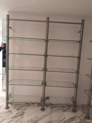 Estanterías cromadas GRAN DISEÑO, cristal