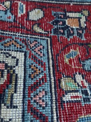 Alfombra Persa Pasillo Beige y Rojo