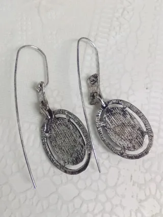 Pendientes largos boho verde