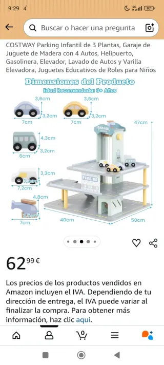 Garaje interactivo de madera