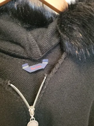 Capa con capucha y pelo Salsa Talla Única Negra