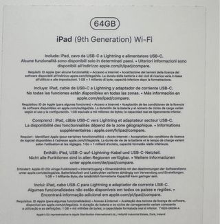 iPad 9ª Gen Gris Espacial