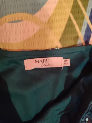 Vestido fiesta verde con lentejuelas