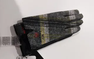 Guantes Desigual Tartán Flores Bordadas