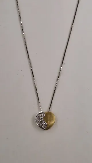 Collana Cuore Oro 18kt e Diamanti Regalo speciale