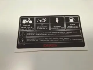 Pegatina Mantenimiento Derbi Variant