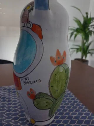 Ceramica Nino Parrucca Palermo Bottiglia