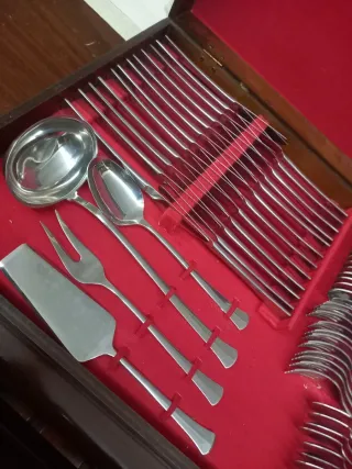 Set posate inox con valigetta