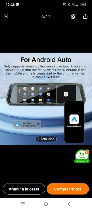 Espejo retrovisor con cámara