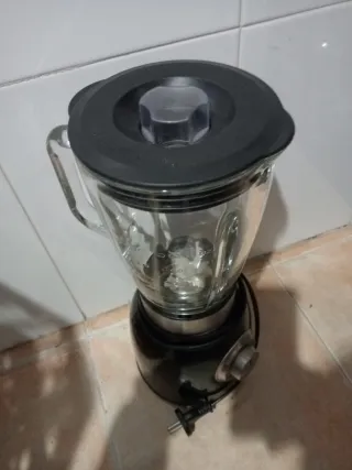 Batidora de vaso cristal negra