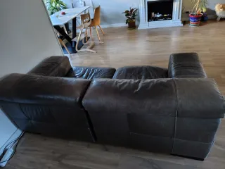 Sofá Natuzzi Piel Natural con Motor - urge venta