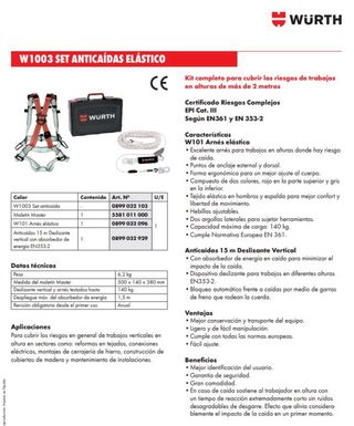 Arnés anticaída Würth