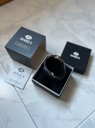 Reloj Marea Hombre Negro y Plateado