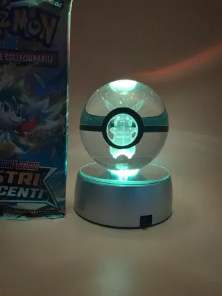 Lampada Pokeball Pikachu 3D LED