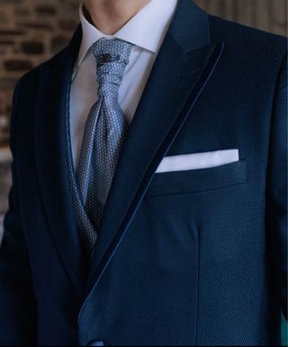 Traje de Novio Azul Marino