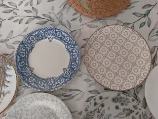 6 Platos Vintage Estampados