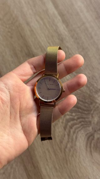 Reloj Time Chain Baño Oro 21k holograma