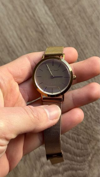 Reloj Time Chain Baño Oro 21k holograma