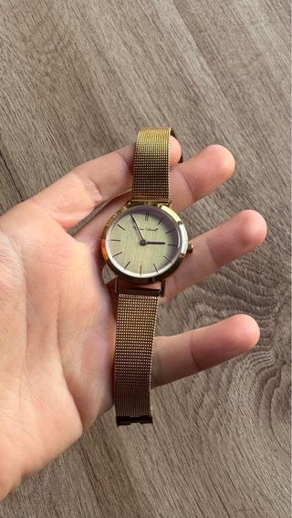 Reloj Time Chain Baño Oro 21k holograma