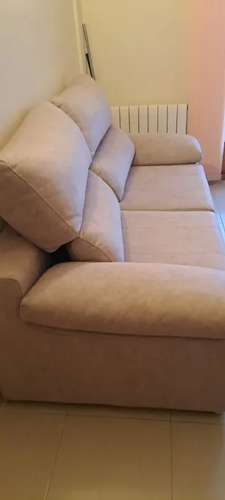 Sofá 2 plazas tela beige