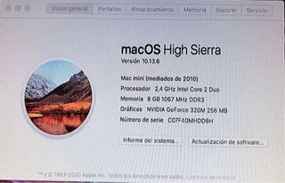 Mac Mini 2010 Plata Buen Estado