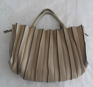 Bolso piel beige