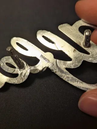 Scritta Alfetta Logo Alfa Romeo Cromato