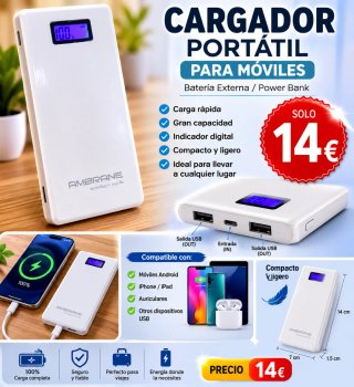 Cargador Ambrane Digital Móvil