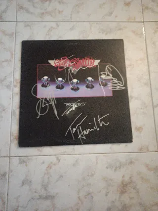 Disco Aerosmith Firmado
