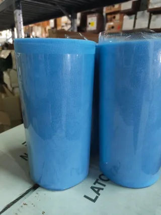 Bobina tulle azzurro 100 metri - altezza 25 cm