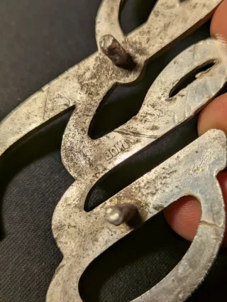 Scritta Alfetta Logo Alfa Romeo Cromato