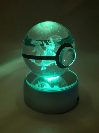 Lampada Pokeball Mega Charizard X LED