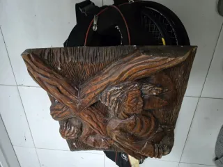 Cartela Cristo Madera Barnizada