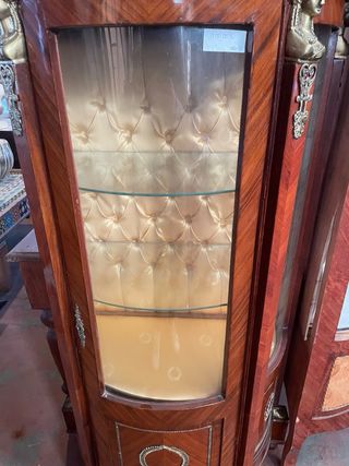 Vitrina Vintage Madera Bronce Cristal