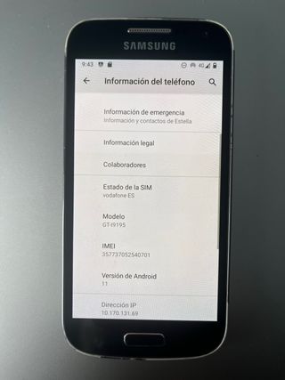 Samsung Galaxy S4 Mini 4G Android 11 todo va bien