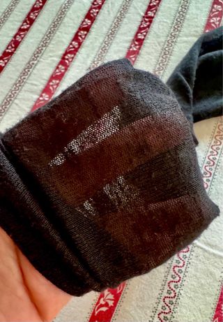 Top manga larga con pedrería