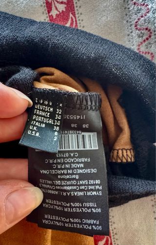 Top manga larga con pedrería