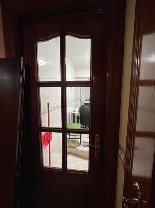 Puertas madera con cristal (juego doble + 1simple)