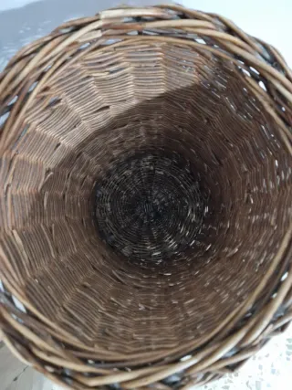 Cesto mimbre vintage antiguo