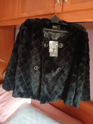 Chaqueta pelo sintético Blanco Talla M