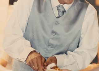 Traje Novio Negro/Plata Talla L