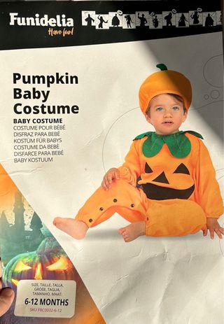 Costume zucca bimbo 6 mesi 60 cm