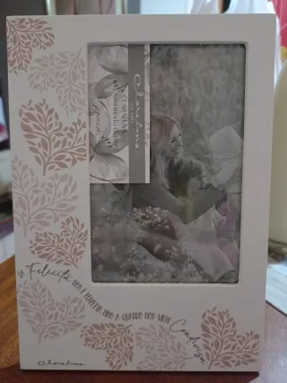 Cornice portafoto Claraluna con decori floreali