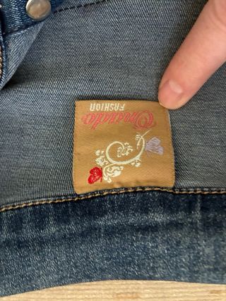 Chaqueta tejana bordada T-XL