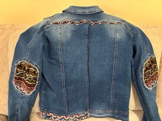 Chaqueta tejana bordada T-XL