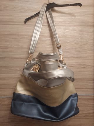 Bolso mujer plata y dorado