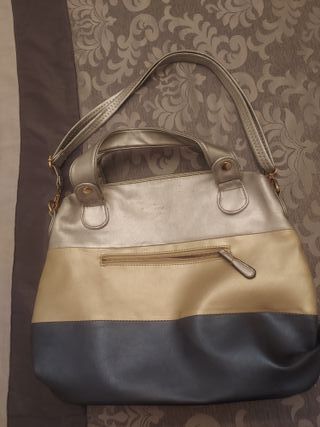 Bolso mujer plata y dorado