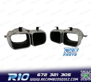 COLAS DE ESCAPE MERCEDES GLE W167 19- LOOK AMG GLE63 CROMO